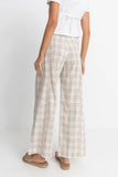 Rhythm Rumi Check Wide Leg Pant