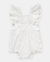 Walnut Matteo Romper - White