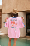 SABBI The Very Oversized Tequila Made Me Do It Tee - Pink