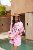 SABBI The Very Oversized Tequila Made Me Do It Tee - Pink