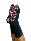 Grey/Pink Crew Grip Socks (Birdee)