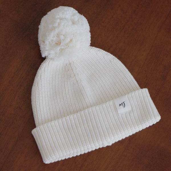 Myla Jane Paradiso Pom Pom Beanie - Cream