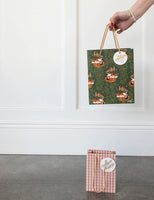 Bespoke Letterpress Medium Christmas Gift Bag - Santa Sleigh