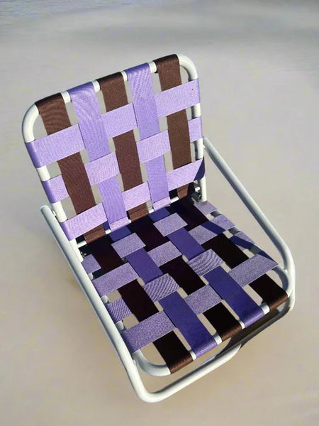 Salty Shadows Purple Recline Beach Chair