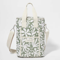 Sunnylife Canvas Drinks Cooler Bag - The Vacay Olive