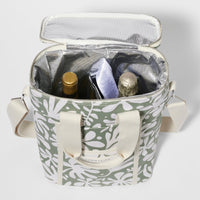 Sunnylife Canvas Drinks Cooler Bag - The Vacay Olive