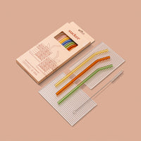 Sucker Reusable Glass Drinking Straws - Multi-colour