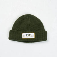 Thrills Classic Waffle Beanie - Oil Green