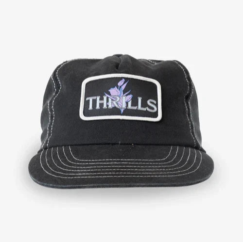 Thrills In Bloom 5 Panel Cap - Twilight Black