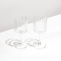 Fazeek Wave Wine Glasses - Clear