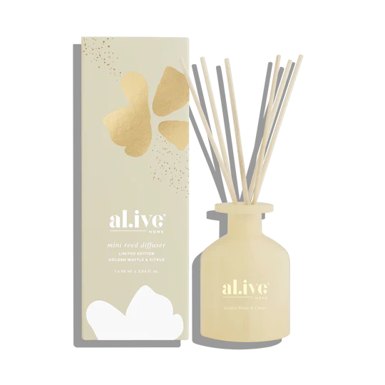 Al.ive Body Mini Reed Diffuser - Golden Wattle & Citrus